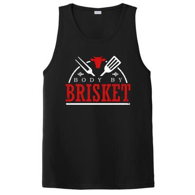 Body By Brisket Gift Funny Bbq Smoker And Grilling Gift PosiCharge Competitor Tank