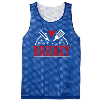 Body By Brisket Gift Funny Bbq Smoker And Grilling Gift Mesh Reversible Basketball Jersey Tank