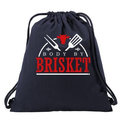 Body By Brisket Gift Funny Bbq Smoker And Grilling Gift Drawstring Bag