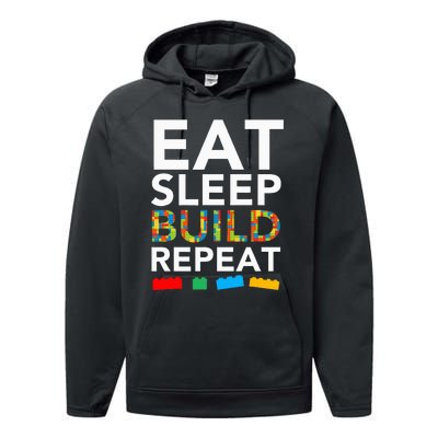 Building Blocks Bricks The Master Builder's Guide Performance Fleece Hoodie