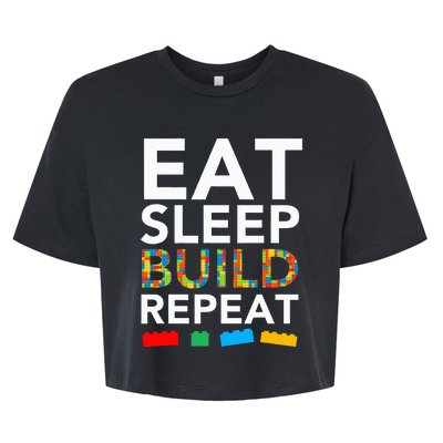 Building Blocks Bricks The Master Builder's Guide Bella+Canvas Jersey Crop Tee