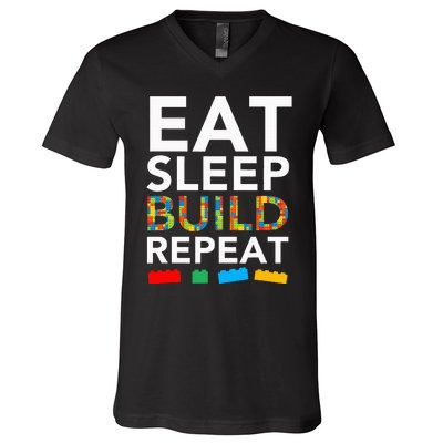 Building Blocks Bricks The Master Builder's Guide V-Neck T-Shirt