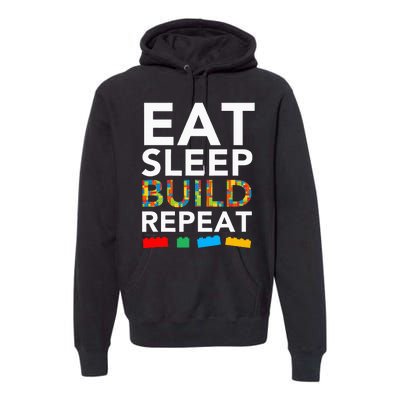 Building Blocks Bricks The Master Builder's Guide Premium Hoodie