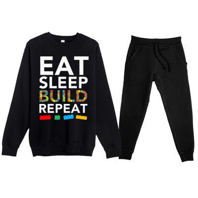 Building Blocks Bricks The Master Builder's Guide Premium Crewneck Sweatsuit Set