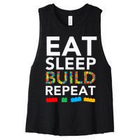 Building Blocks Bricks The Master Builder's Guide Women's Racerback Cropped Tank