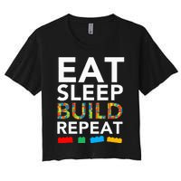 Building Blocks Bricks The Master Builder's Guide Women's Crop Top Tee