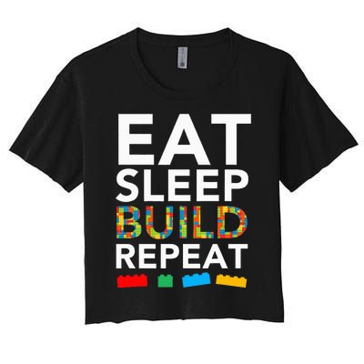 Building Blocks Bricks The Master Builder's Guide Women's Crop Top Tee