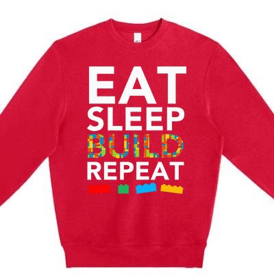 Building Blocks Bricks The Master Builder's Guide Premium Crewneck Sweatshirt