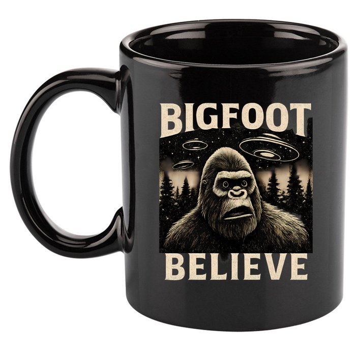 Bigfoot Believe 11oz C Handle Ceramic Mug