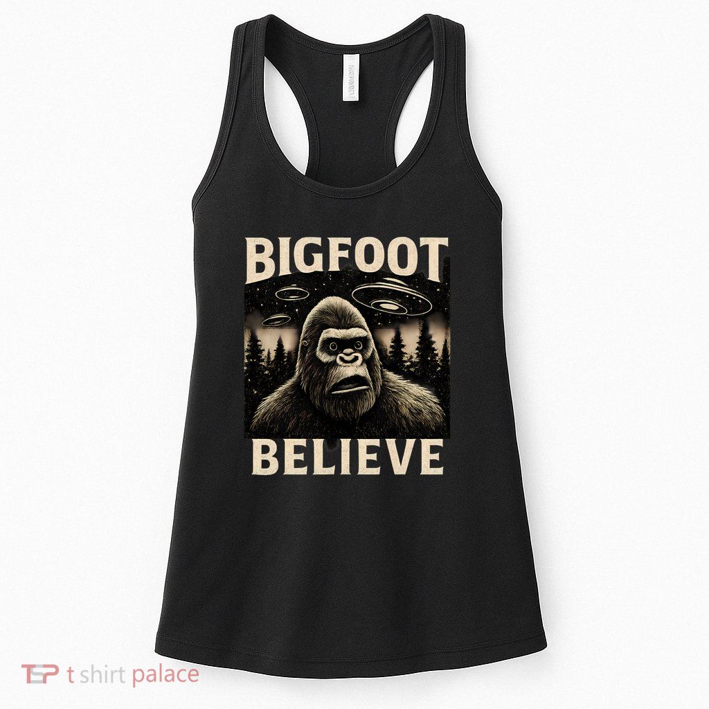 Bigfoot Believe Womens Tank Top