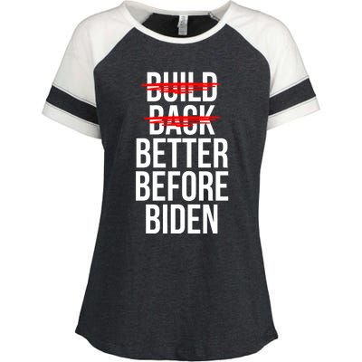 Better Before Biden Funny Anti Joe Biden Saying Sarcasm Enza Ladies Jersey Colorblock Tee