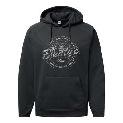 Bluntys Beach Bar Performance Fleece Hoodie