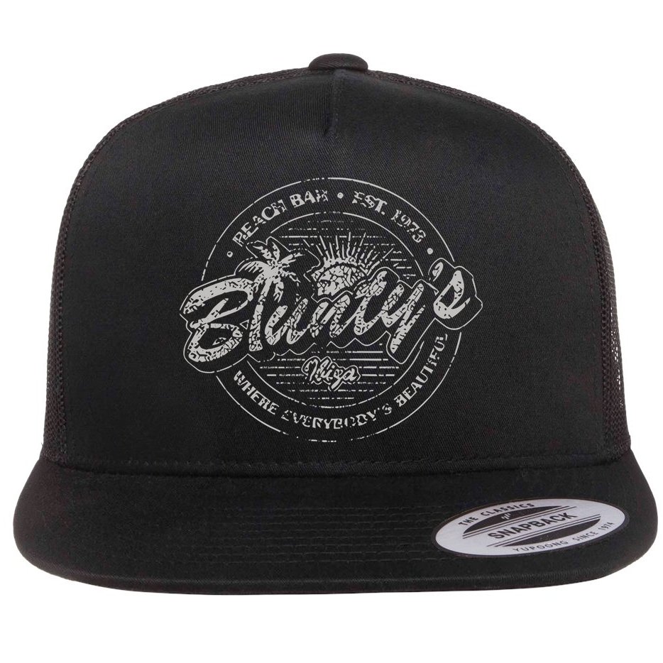 Bluntys Beach Bar Flat Bill Trucker Hat