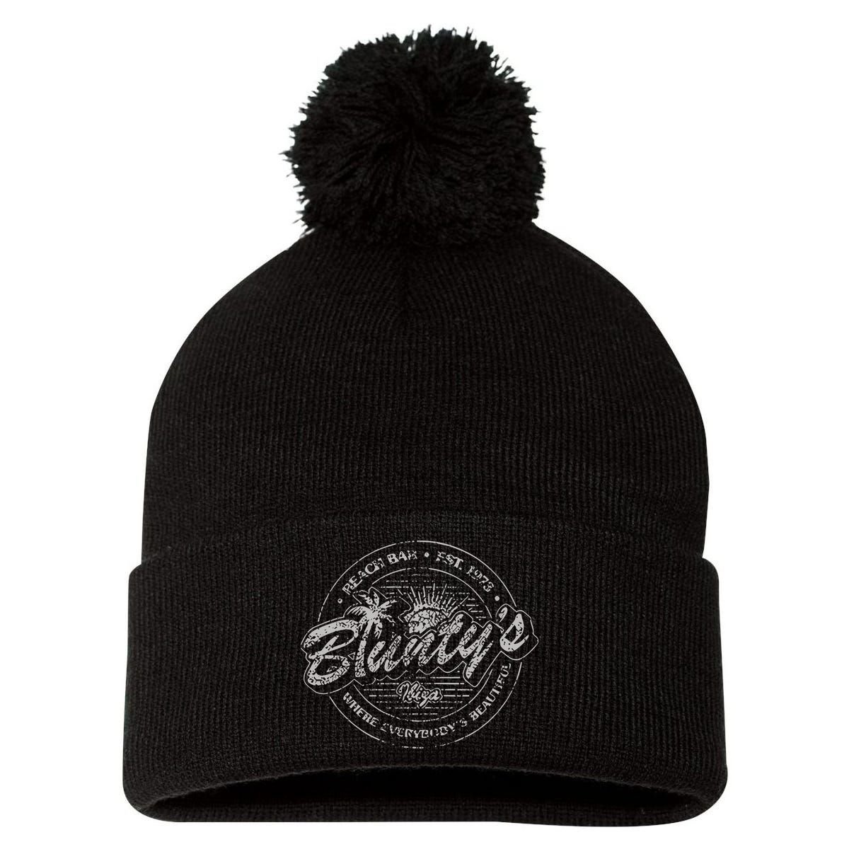 Bluntys Beach Bar Pom Pom 12in Knit Beanie
