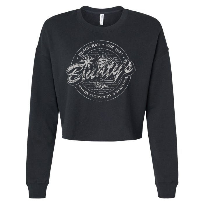 Bluntys Beach Bar Cropped Pullover Crew