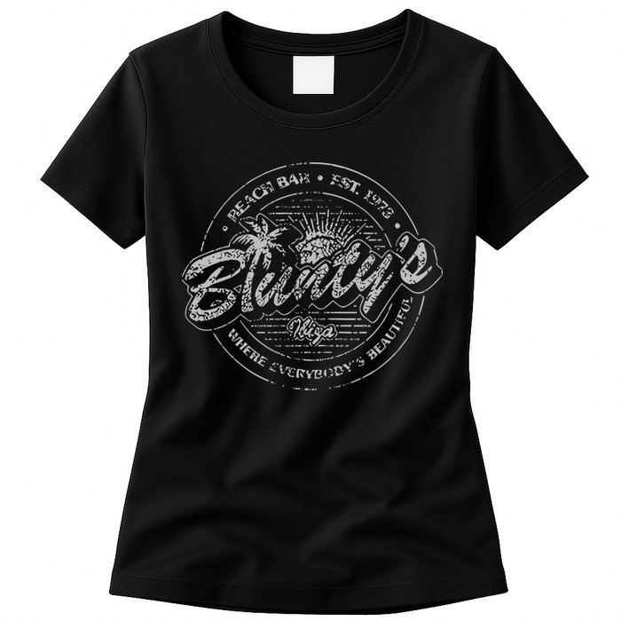 Bluntys Beach Bar Womens T-Shirt
