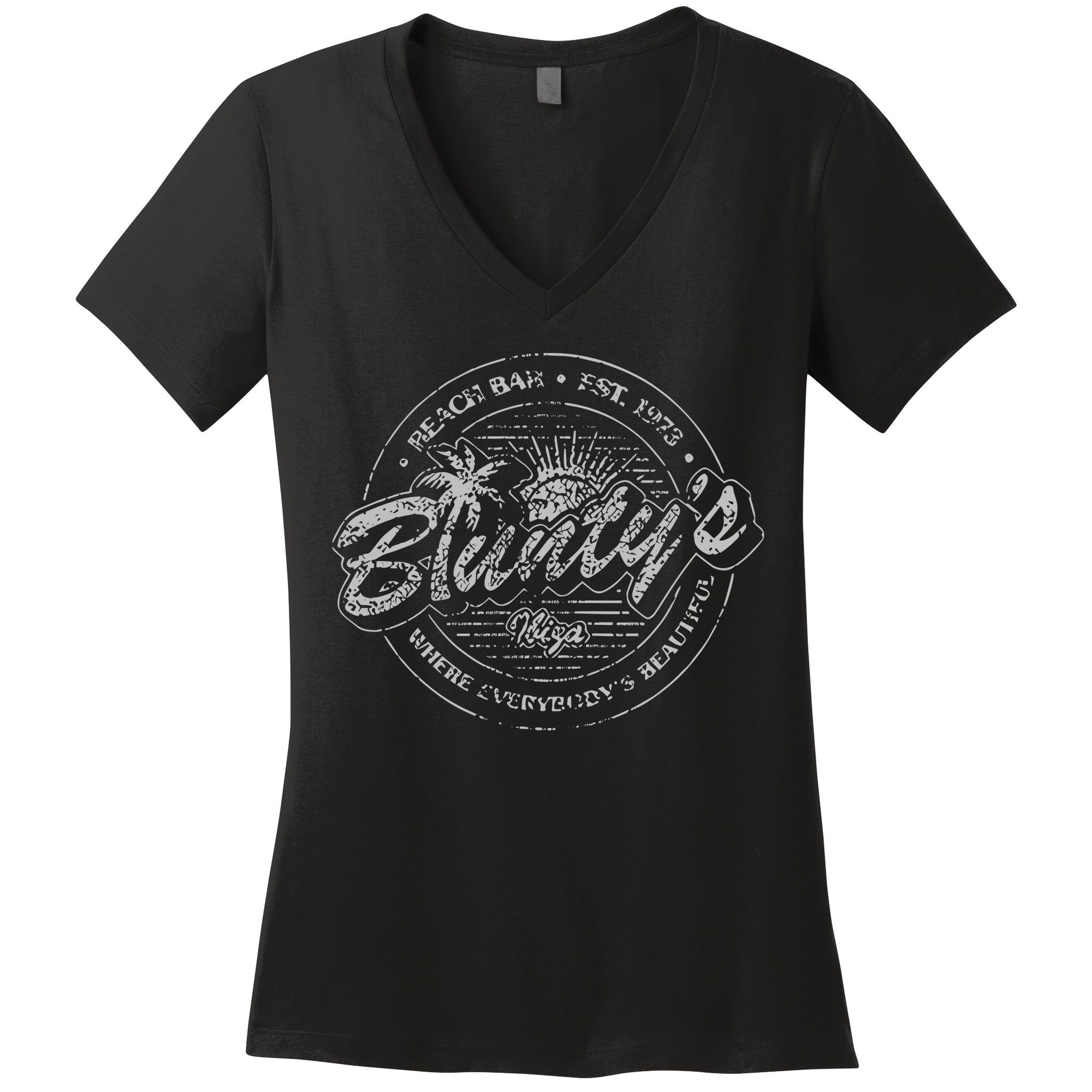 Bluntys Beach Bar Women's V-Neck T-Shirt