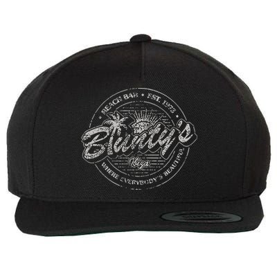 Bluntys Beach Bar Wool Snapback Cap