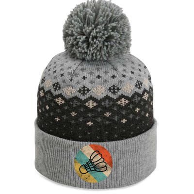 Badminton Badminton Ball Design Shuttlecock Great Gift The Baniff Cuffed Pom Beanie