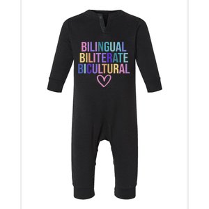 Bilingual Biliterate Bicultural Dual Language Immersion Infant Fleece One Piece