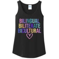 Bilingual Biliterate Bicultural Dual Language Immersion Ladies Essential Tank