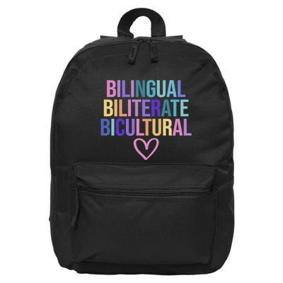 Bilingual Biliterate Bicultural Dual Language Immersion 16 in Basic Backpack