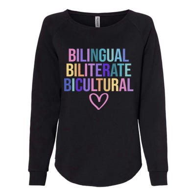 Bilingual Biliterate Bicultural Dual Language Immersion Womens California Wash Sweatshirt