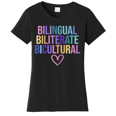 Bilingual Biliterate Bicultural Dual Language Immersion Women's T-Shirt