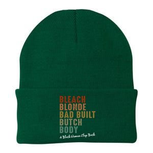 Bleach Blonde Bad Built Butch Body Black Woman Melanin Knit Cap Winter Beanie