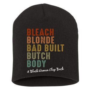 Bleach Blonde Bad Built Butch Body Black Woman Melanin Short Acrylic Beanie