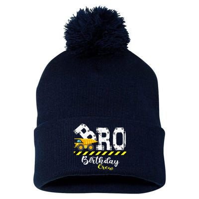 Brother BDay Bro Birthday Crew Construction Birthday Party Pom Pom 12in Knit Beanie