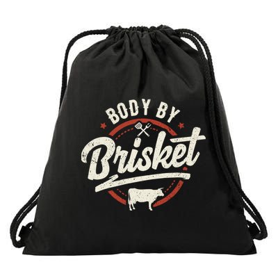 Body By Brisket Backyard Cookout Bbq Grill Gift Drawstring Bag