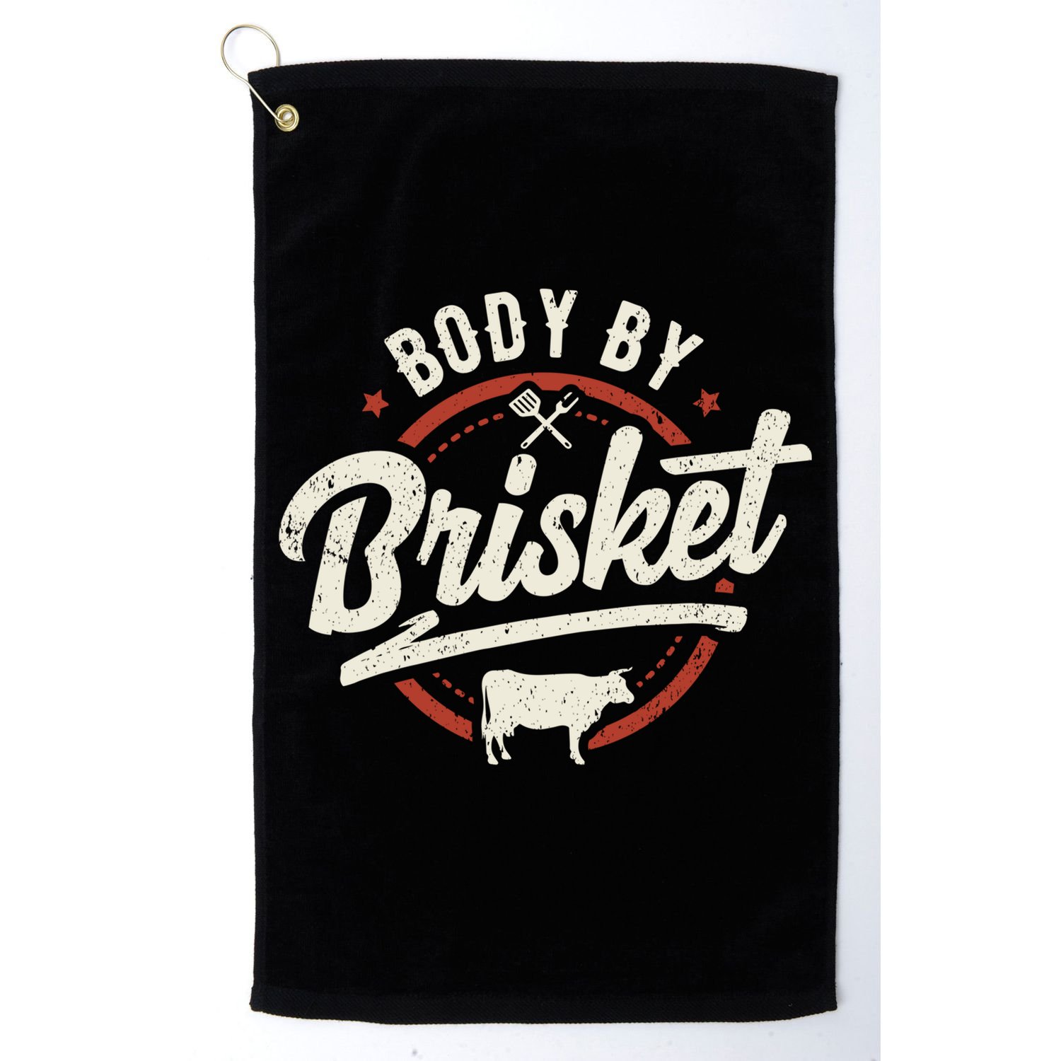 Body By Brisket Backyard Cookout Bbq Grill Gift Golf Towel