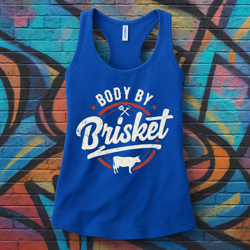 Body By Brisket Backyard Cookout Bbq Grill Gift Womens Tank Top