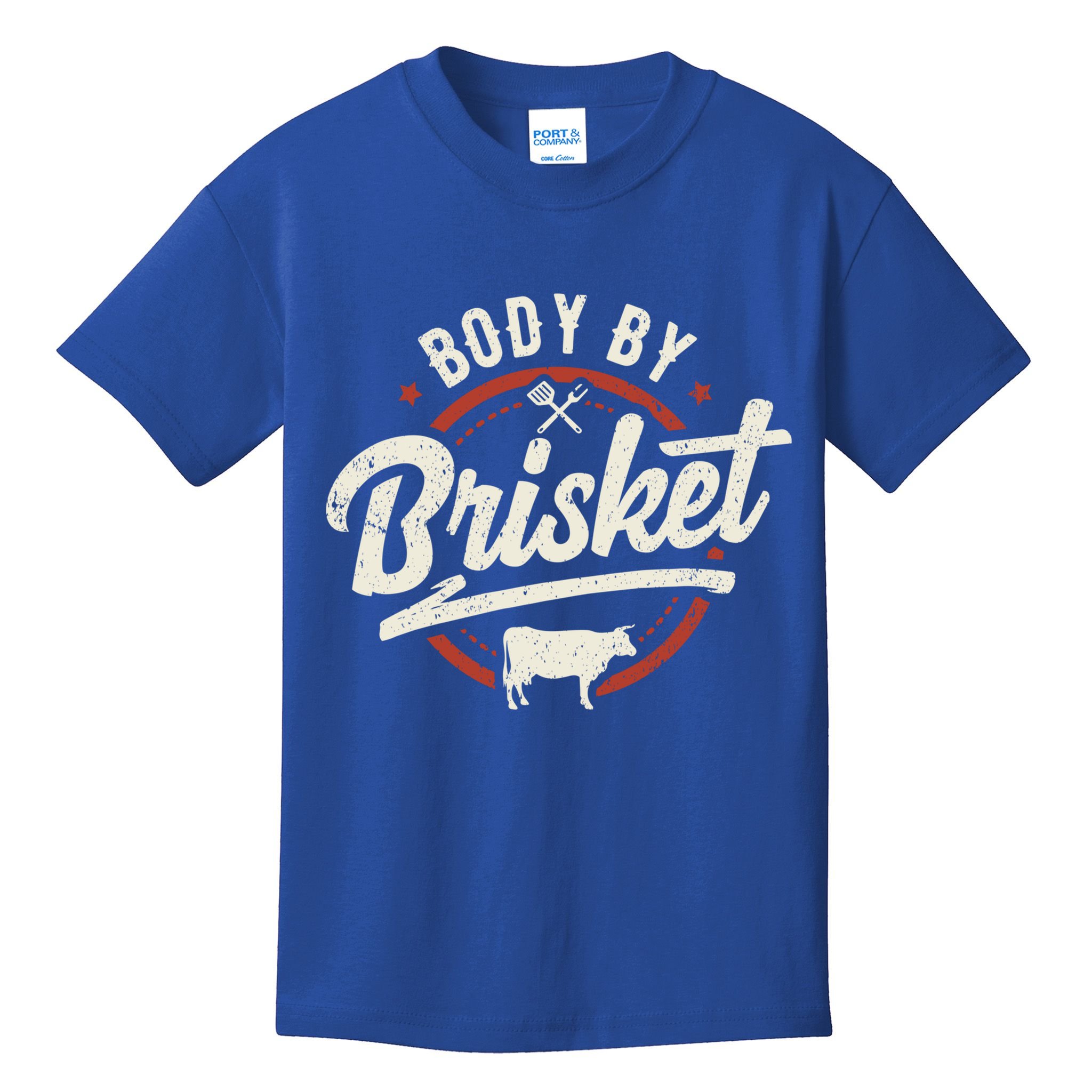 Body By Brisket Backyard Cookout Bbq Grill Gift Kids T-Shirt