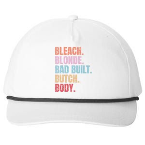 Bleach Blonde Bad Build Butch Body Snapback Five-Panel Rope Hat