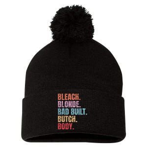 Bleach Blonde Bad Build Butch Body Pom Pom 12in Knit Beanie