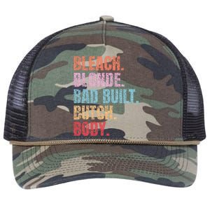 Bleach Blonde Bad Build Butch Body Retro Rope Trucker Hat Cap