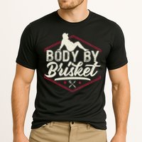 Body By Brisket Funny Steak Lover Grilling BBQ Chef Cooling Performance Crew T-Shirt