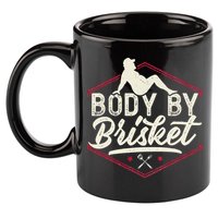 Body By Brisket Funny Steak Lover Grilling BBQ Chef 11oz C Handle Ceramic Mug