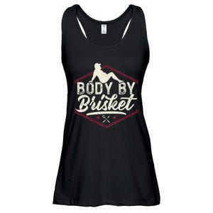 Body By Brisket Funny Steak Lover Grilling BBQ Chef Ladies Essential Flowy Tank