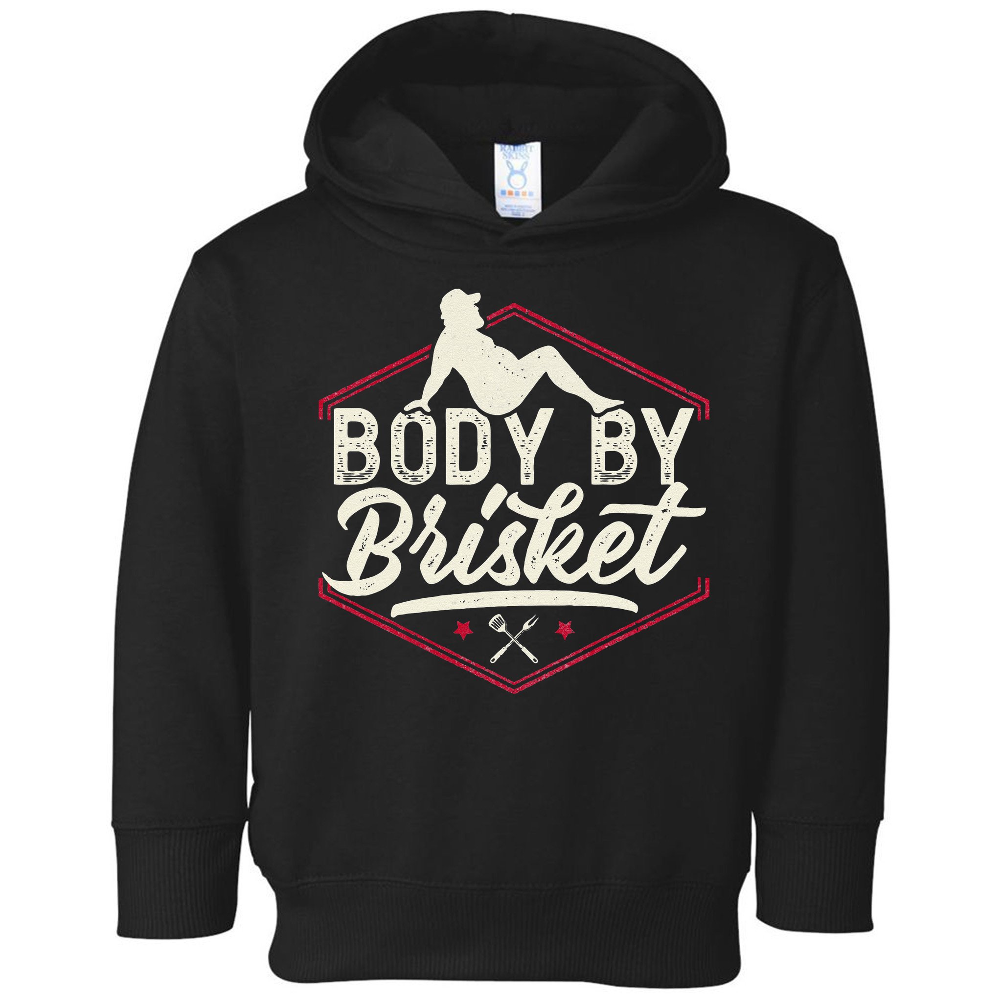 Body By Brisket Funny Steak Lover Grilling BBQ Chef Toddler Hoodie