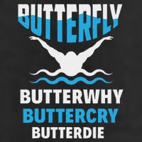 Butterfly Butterwhy Buttercry Funny Swimming Swimmer 11oz C Handle Ceramic Mug