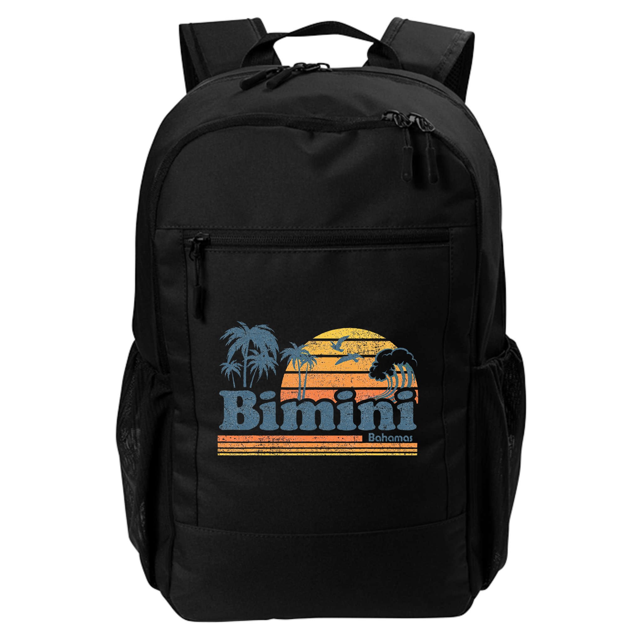 Bimini Bahamas Beach Summer Vacation Sun Vintage 70S Retro Backpack