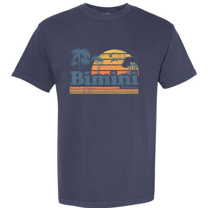 Bimini Bahamas Beach Summer Vacation Sun Vintage 70S Retro Garment-Dyed Heavyweight T-Shirt