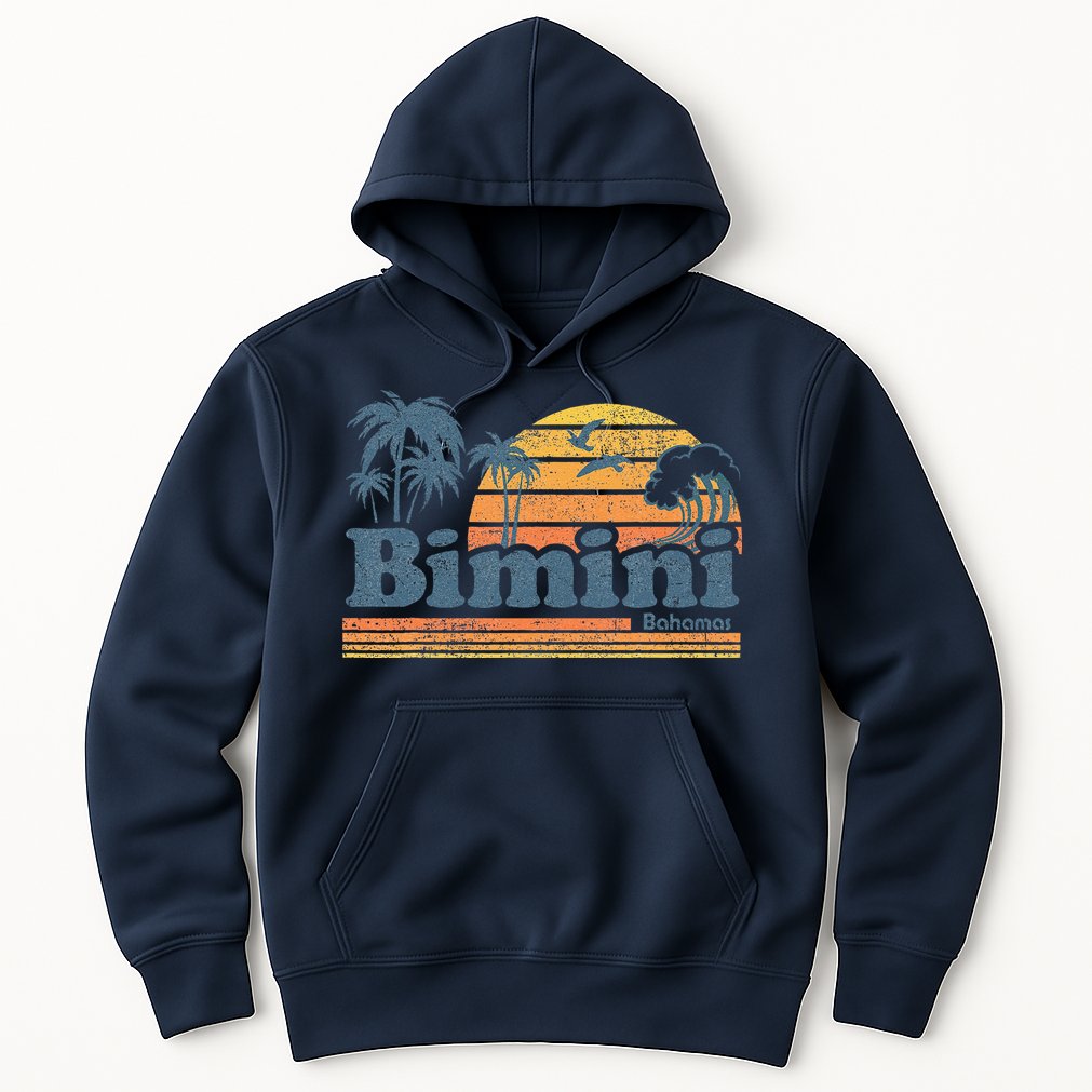 Bimini Bahamas Beach Summer Vacation Sun Vintage 70S Retro Hoodie
