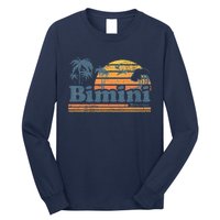 Bimini Bahamas Beach Summer Vacation Sun Vintage 70S Retro Long Sleeve Shirt