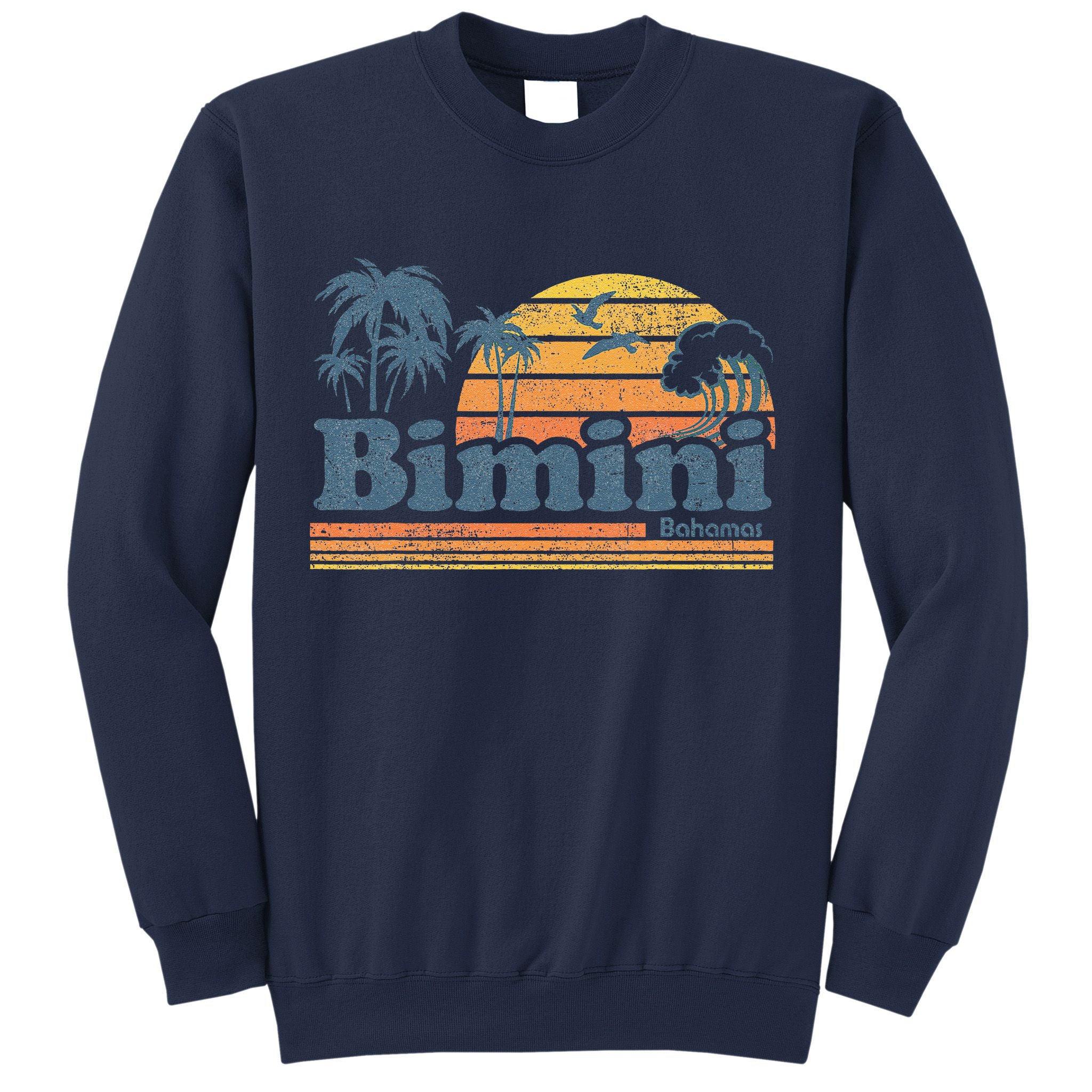 Bimini Bahamas Beach Summer Vacation Sun Vintage 70S Retro Sweatshirt