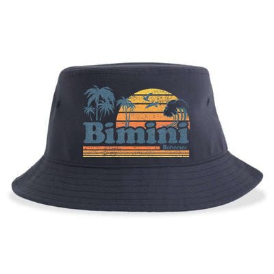 Bimini Bahamas Beach Summer Vacation Sun Vintage 70S Retro Sustainable Bucket Hat