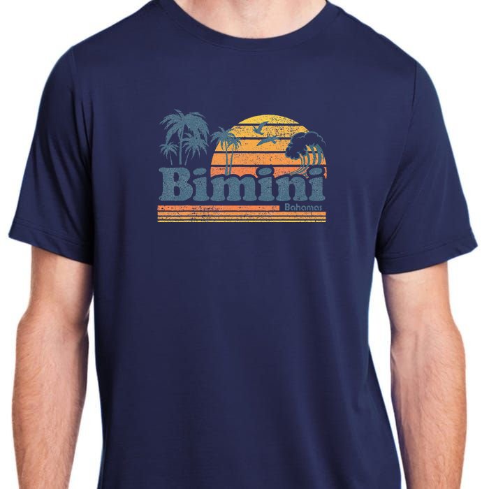 Bimini Bahamas Beach Summer Vacation Sun Vintage 70S Retro Adult ChromaSoft Performance T-Shirt